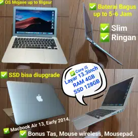Macbook Air 13 4/128GB Slim Tipis Baterai Awet