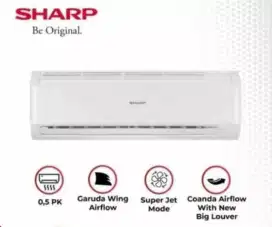 Ac Promo tukar tambah  Baru merk sharp 1/2 pk