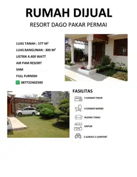 RUMAH DIJUAL RESORT DAGO PAKAR