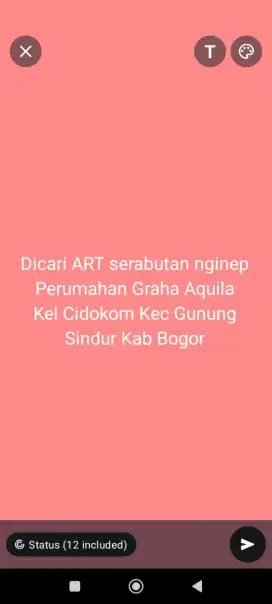 DIBUTUHKAN ART MENGINAP