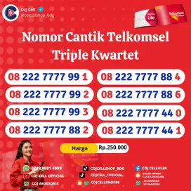 Nomor Cantik Telkomsel Triple Kwartet
