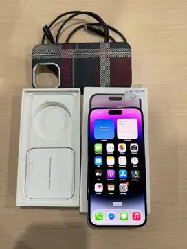 iPhone 14 Pro Max 256GB Purple Fulset Mulus Ada Minus Baca Deskripsi