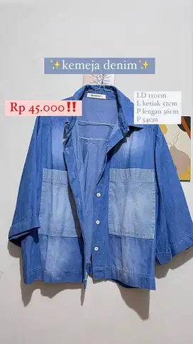 Kemeja Denim All size