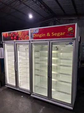 Showcase 2 pintu sanden intercool model SDC-1000 AY mesin ori