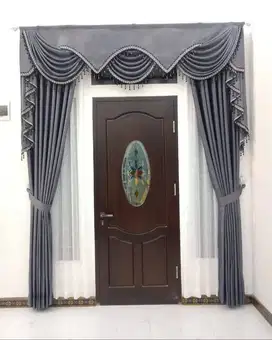 Jasa Gorden Blackout Sekat Klinik Hordeng Pintu Gordyn Vitrase