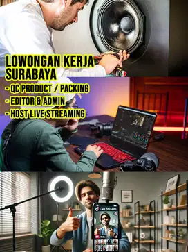 Lowongan QC, Packing, Editor, Admin, Host Livestreaming