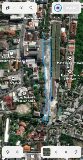 Tanah Murah 4000m2 Dekat Pantai Seminyak