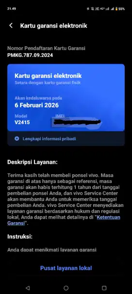 Jual / TT / BT VIVO X200 12/256 GARANSI ON MULUS