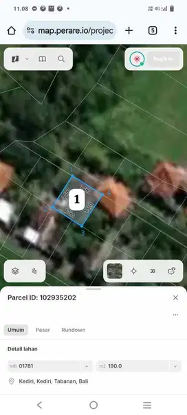Tanah GLOBAL 3,8Are Utk VILLA di Kedungu Nyitdah Tabanan