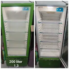 Showcase pendingin 200L bekas bergaransi