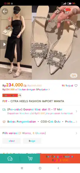 Heels Transparan Cantik