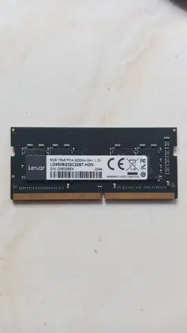 Memory Sodim DDR4 8Gb PC4-3200 1.2v Merk Lexar