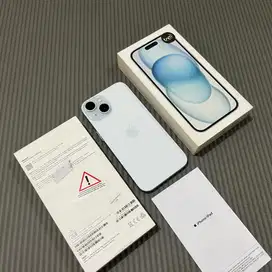 iPhone 15 128GB iBox Like New Fullset Original - Blue