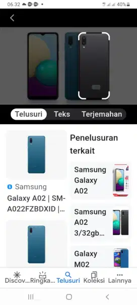 SAMSUNG GALAXI A02,warna grey