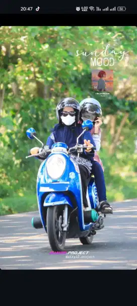 Honda Scoopy Biru dan Xeon Biru