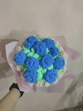 Crochet bouquet buket bunga rajut