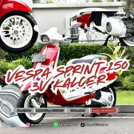 TERMURAH VESPA SPRINT 150 3V Tahun 2014 Warna MERAH KALCER.