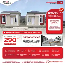 Jual Rumah mulai Tipe 40 Dekat Kampus Unsyiah UIN Darusalam Banda Aceh