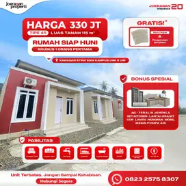 Jual Rumah Siap Huni 2 Kamar Tidur Area Kampus UIN Unsyiah Banda Aceh