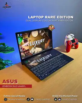 LAPTOP ASUS ZENBOOK DUO UX481FL CORE I5 NVIDIA MX250 JUAL MURAH CEPAT