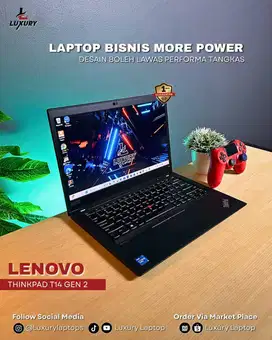 LAPTOP LENOVO THINKPAD T14 GEN 2 CORE I5 SSD RAM JUAL MURAH CEPAT BU