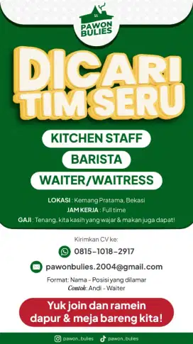Lowongan kerja di Resto