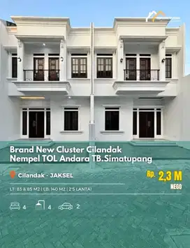 Rumah Cilandak 4 Kamar  Rooftop Dekat Tol Andara & MRT Fatmawati