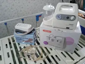 Bed pasien 2 crank+kasur decubitus+suction portable