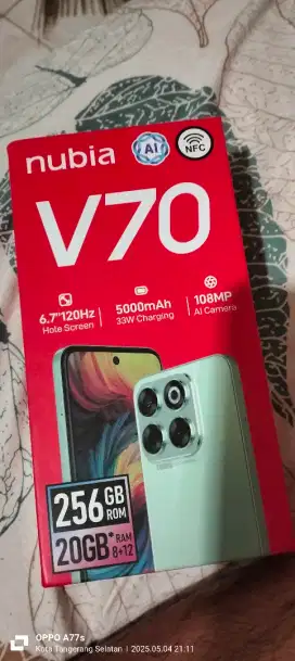 Hp Nubia v70 baru buka kardus aja