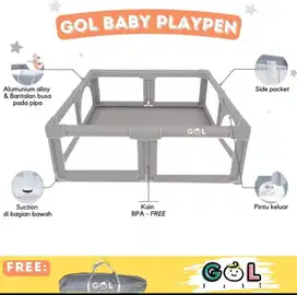 GOL Baby Playpen 200x200 + Tas