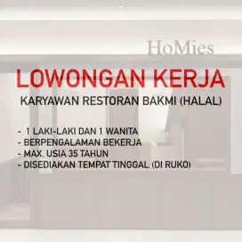Dicari Lowongan Karyawan Bakmi (HALAL)