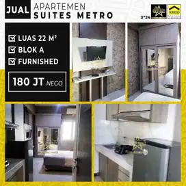 180 jt nego Apartemen Metro Suite tipe studio 22 m2 full furnished