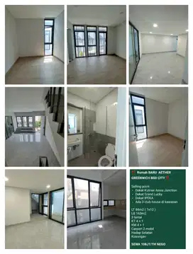 Aether sewa murah bsd tangerang selatan 3 lantai mewah