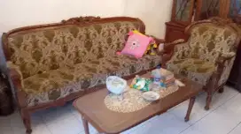 Set Kursi Sofa Tamu dan Meja Jati Furniture