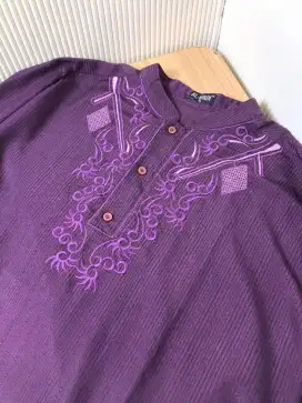 Baju Koko Warna Ungu Ukuran XL