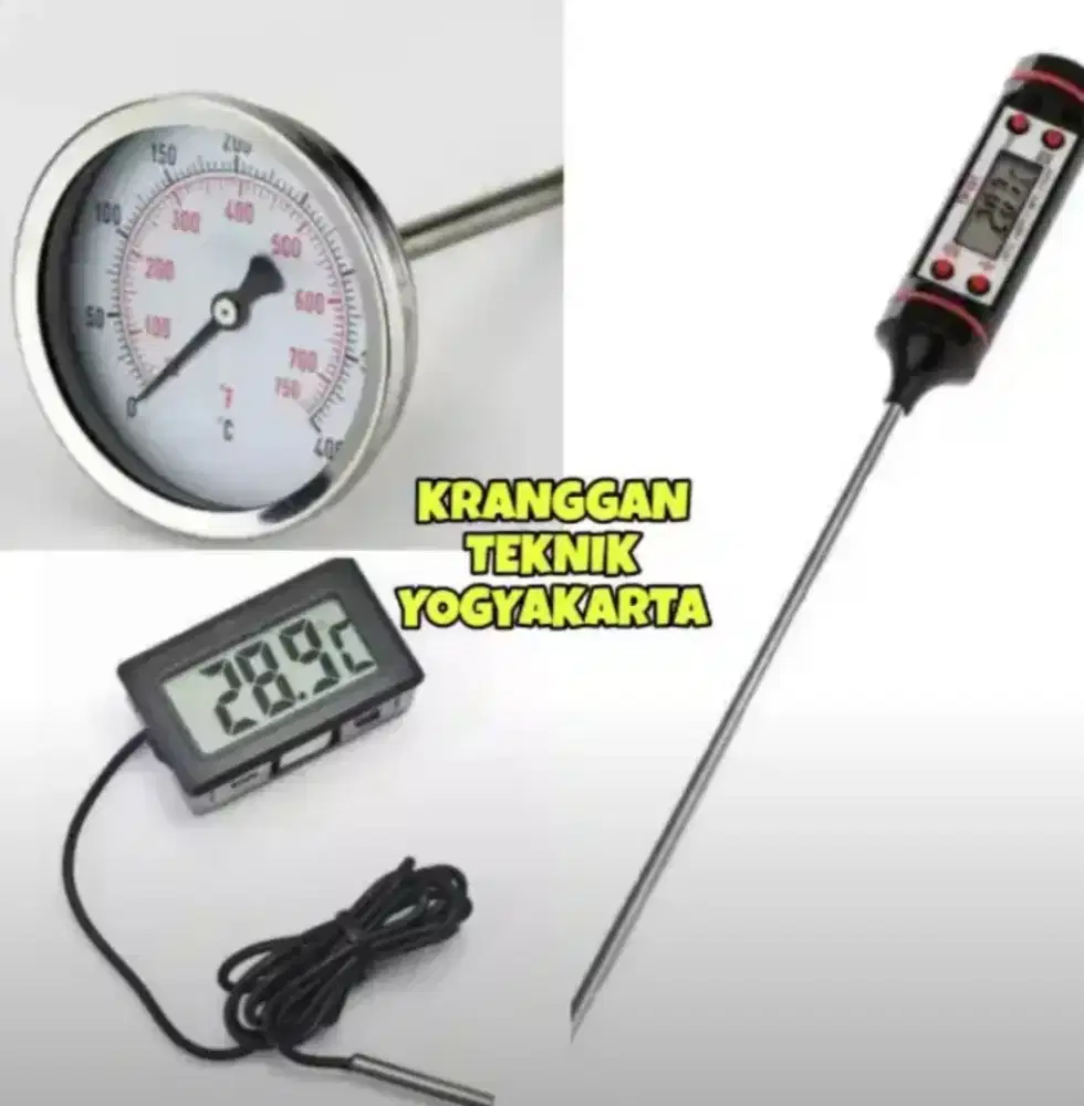 (KRANGGAN TEKNIK) termometer digital, termometer suhu ruangan jarum