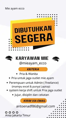 Karyawan Mie ayam ecco