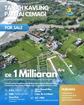 Kami buka kembali KAVLING PANTAI CEMAGI