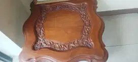 Meja Sudut Ukiran Jati