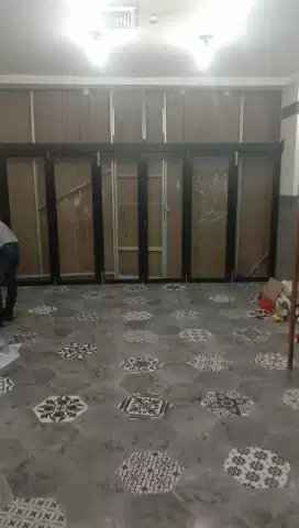 Pintu lipat aluminium kaca