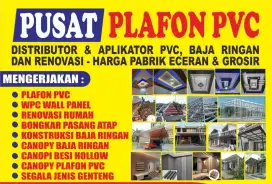 Plavon pvc, wpc wall panel, baja ringan, dll