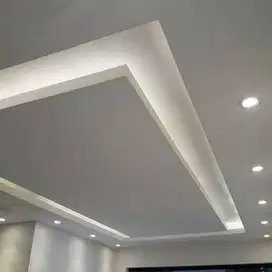 Sekat Plafon Partisi PVC GRC Gypsum Jasa Tukang Pasang Wall Moulding