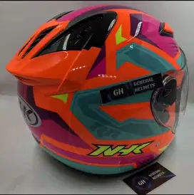 Helm NHK R6 Starco Orange Fluorescent Pink Tosca Half Face