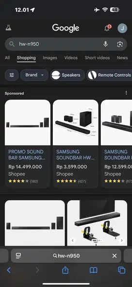 SAMSUNG SOUNDBAR HW-N950 HARMAN KARDON WITH DOLBY ATMOS SURROUND