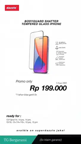 TG BERGARANSI FOR IPHONE
