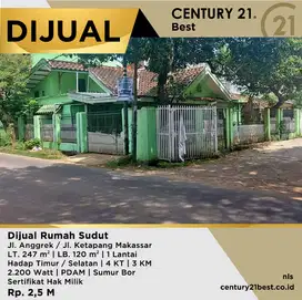 Jual Murah Rumah Sudut Ukuran 18 X 13 M Sedikit Renovasi