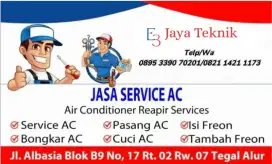 Service AC,Cuci,Pasang,DLL