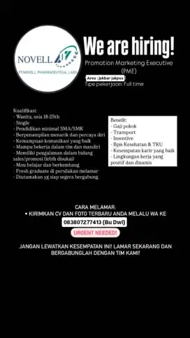 Loker sales farmasi