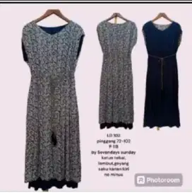 Dress bolak balik Korean style preloved/second/bekas pakai