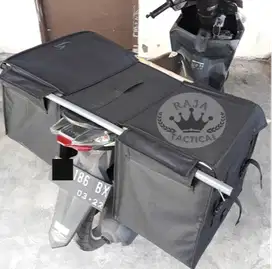 Jual Tas Motor/Tas Kurir + Tongkat Kayu Penyanggah